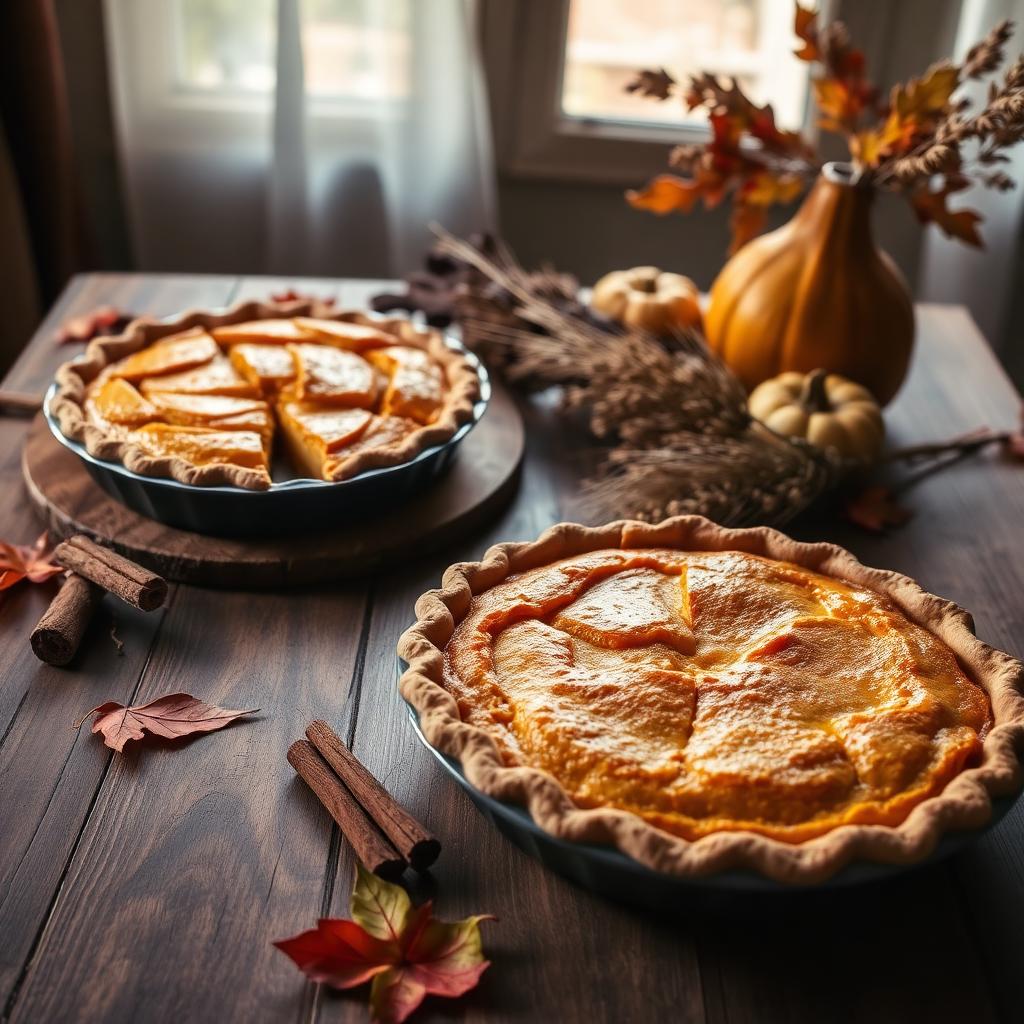 Premium apple pie & pumpkin pie