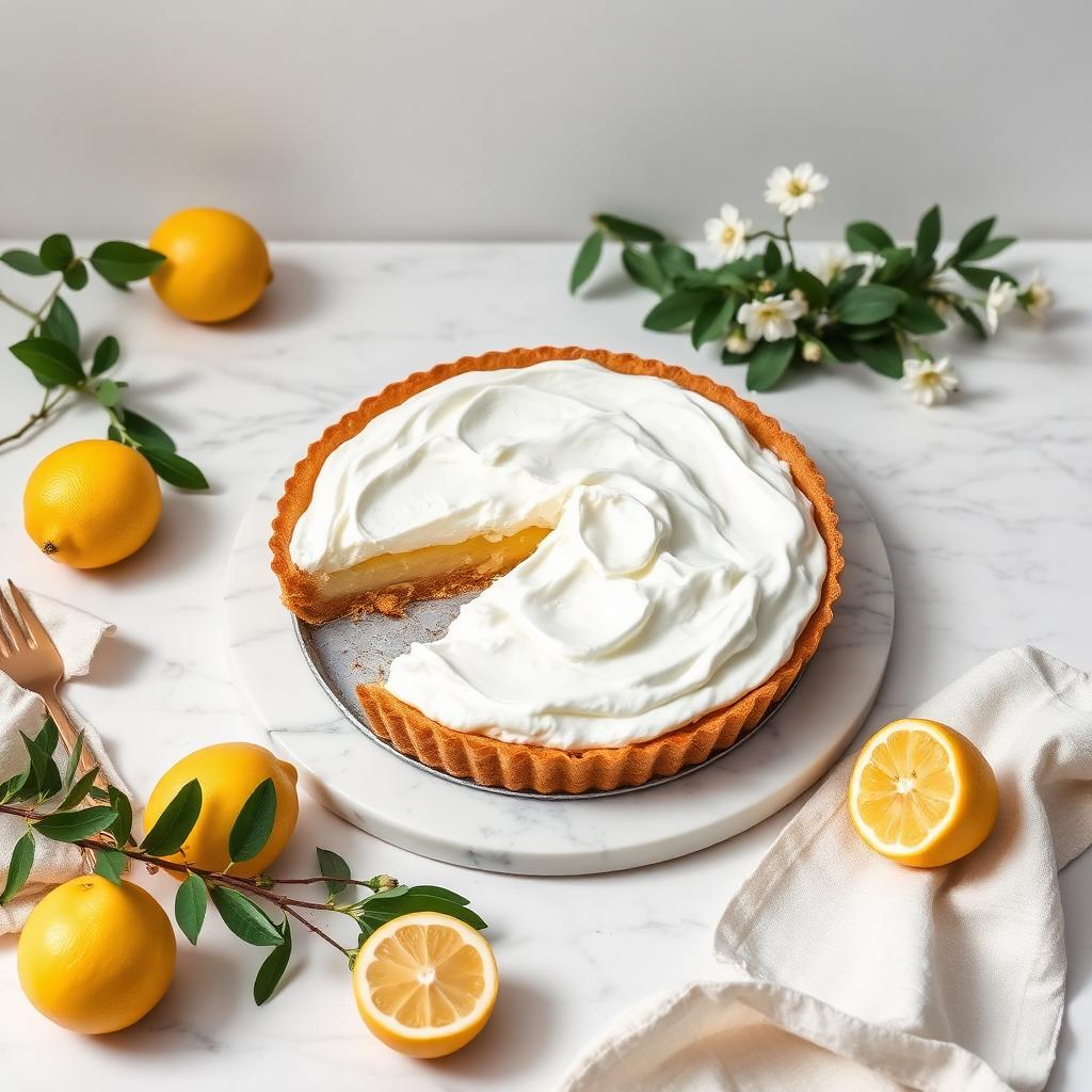 Fresh lemon meringue & light seasonal snacks